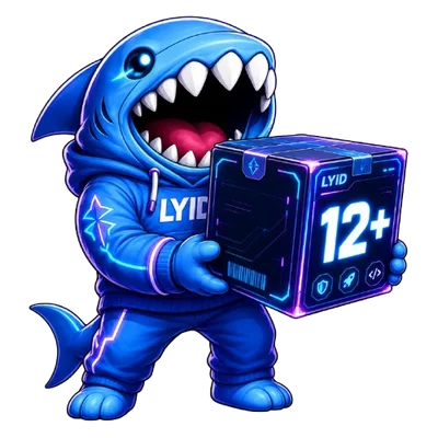 LYID mascot holding package